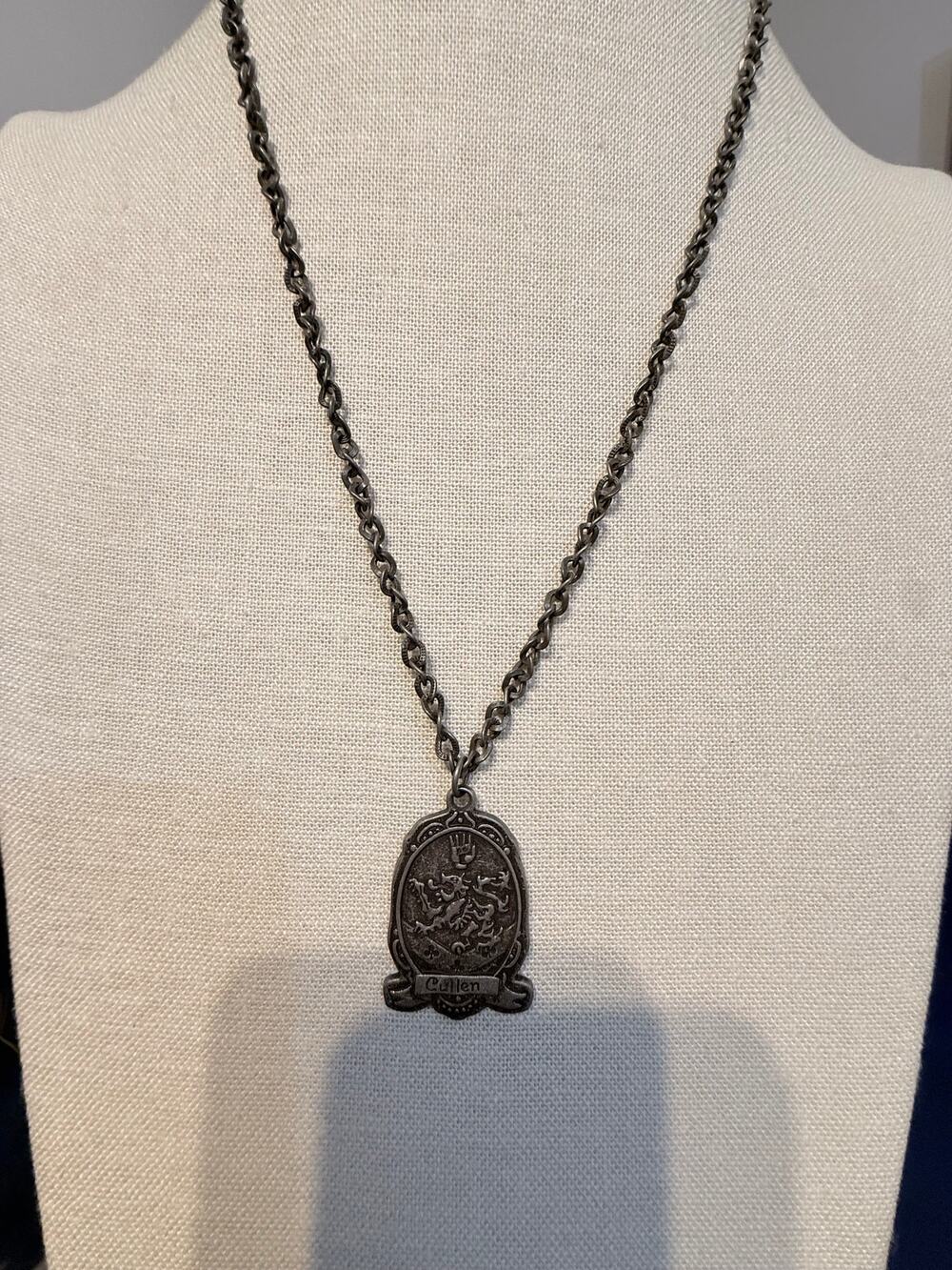 Vintage Cullen Crest Pendant Necklace 36”
